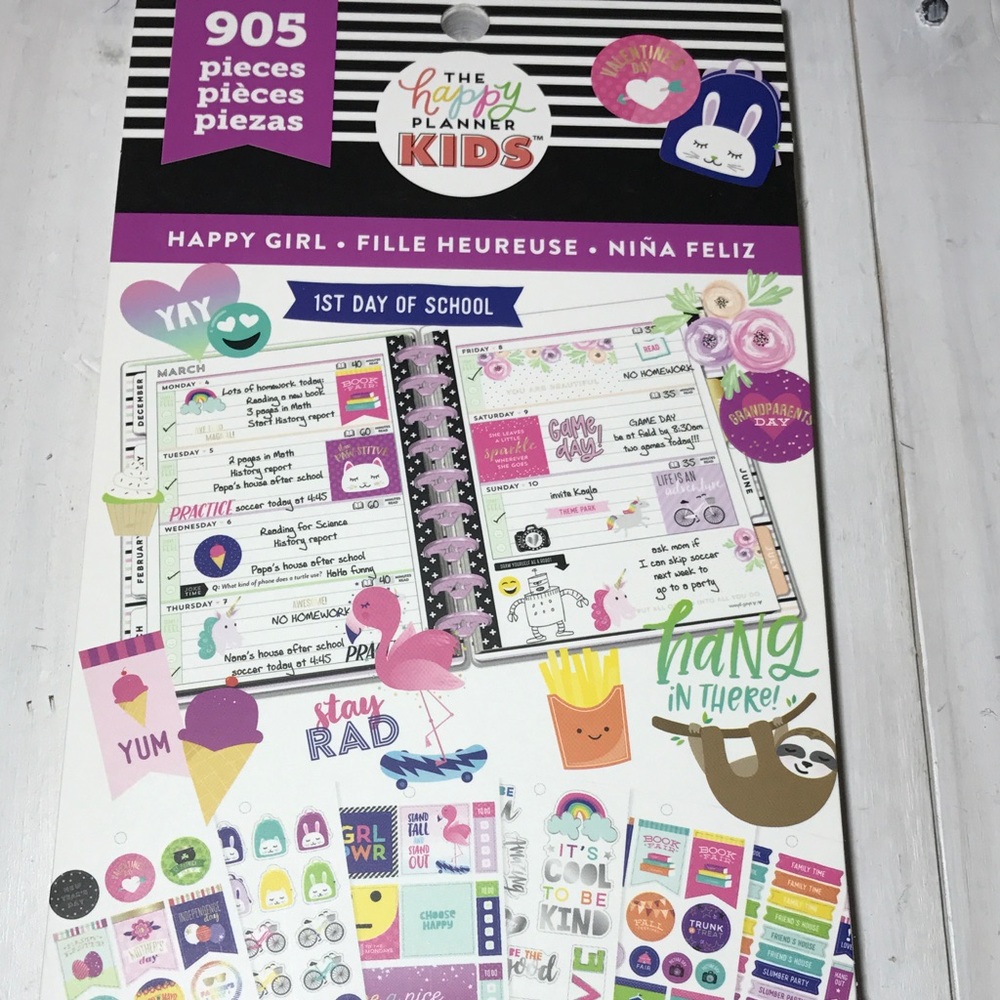 Happy Girl Planner sticker collector huge book HTF